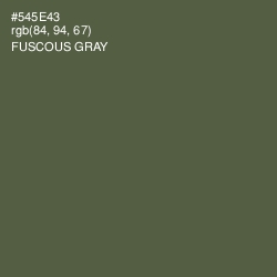 #545E43 - Fuscous Gray Color Image